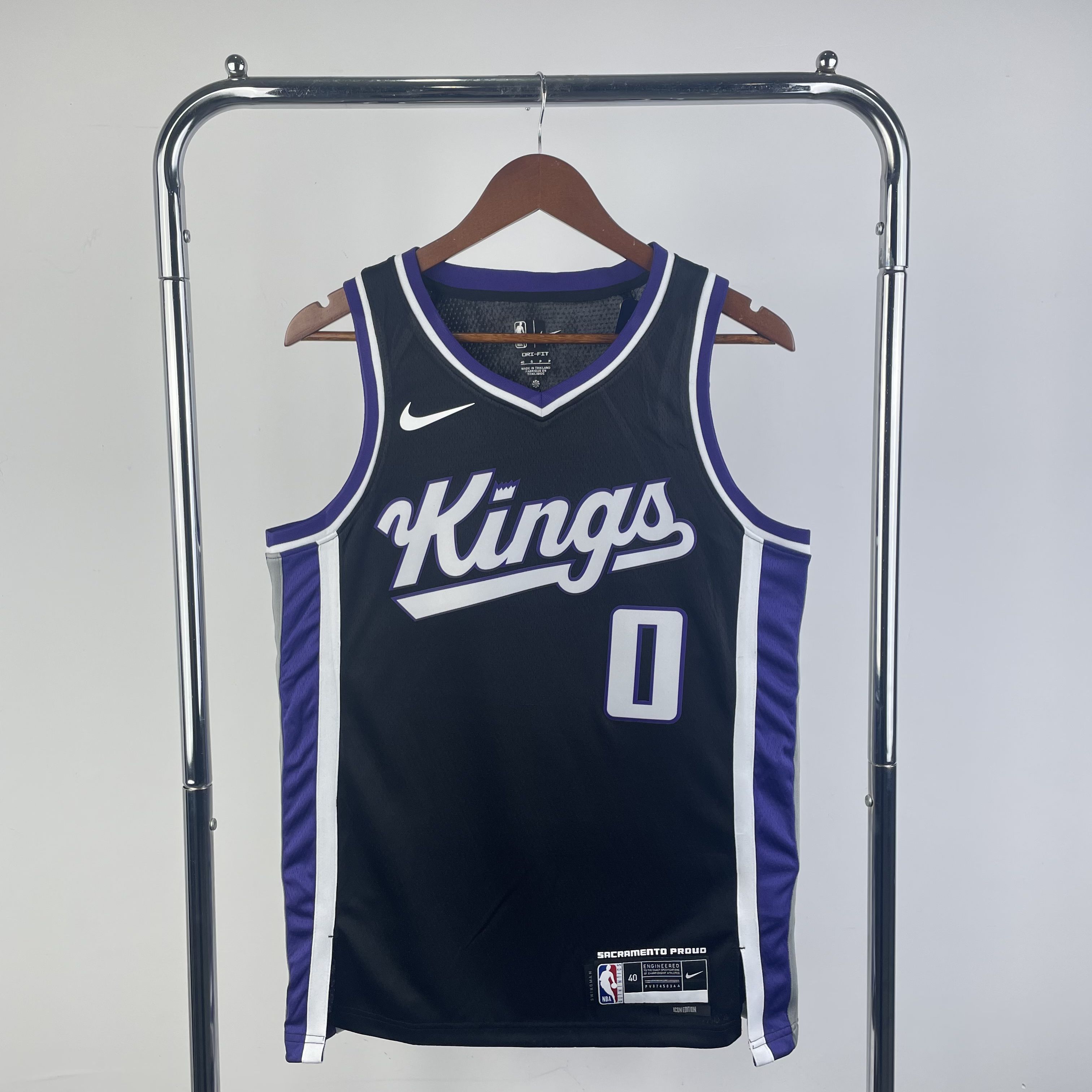 Men Sacramento Kings #0 Monk Black Season Jordon 2024 NBA Jersey->sacramento kings->NBA Jersey